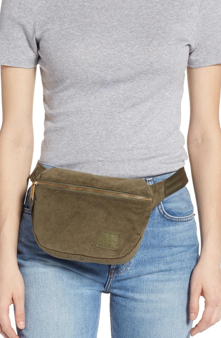 Herschel Supply Co. Fifteen Corduroy Belt Bag - Green