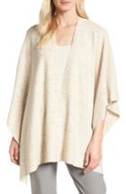 Women's Eileen Fisher Organic Cotton Blend Poncho Cardigan, Size - Beige