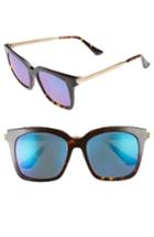 Women's Diff Bella 52mm Polarized Sunglasses - Tortoise/ Blue