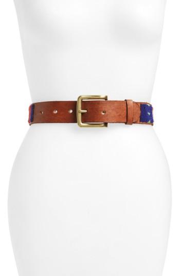 Women's Aspiga Kite Beaded Calfskin Leather Belt - Masai