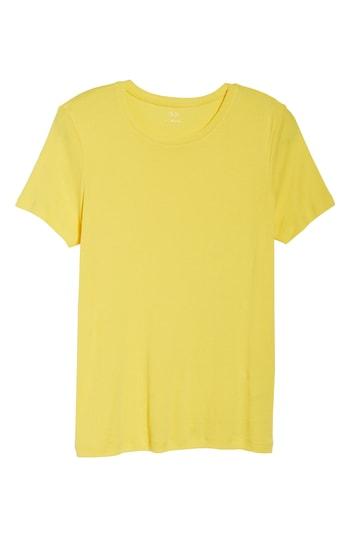 Women's 1901 Crewneck Cotton Blend Top, Size - Yellow