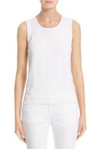 Women's St. John Collection Ottoman Pointelle Knit Shell