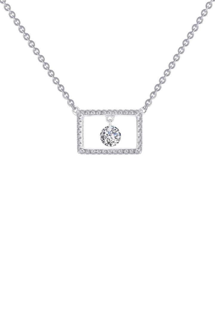 Women's Lafonn Simulated Diamond Open Rectangle Pendant Necklace