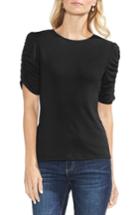Women's Vince Camuto Ruched Sleeve Knit Top - Black