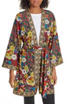 Women's Alice + Olivia Lynn Reversible Kimono /small - Black
