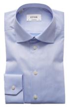 Men's Eton Contemporary Fit Twill Dress Shirt - Blue