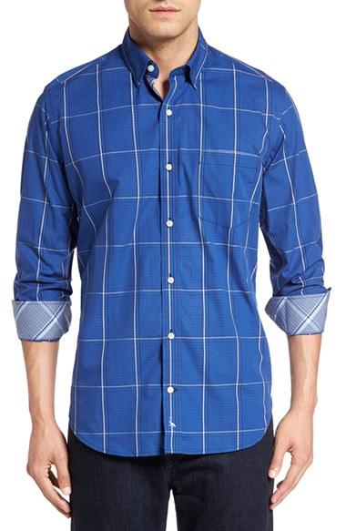 Men's Tailorbyrd 'kunlun Mountains' Fit Windowpane Sport Shirt