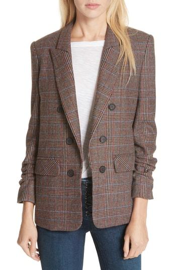 Women's Veronica Beard Beacon Check Dickey Jacket