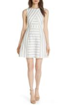 Women's Ted Baker London Colour By Numbers Cross Front Skater Dress - Ivory