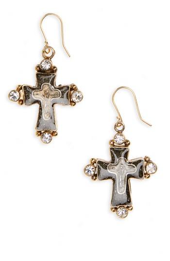 Women's Virgins Saints & Angels Magdalena Cross Earrings