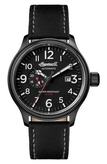 Men's Ingersoll Apsley Automatic Nylon Strap Watch, 45mm