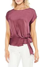 Women's Vince Camuto Side Tie Satin Blouse - Pink