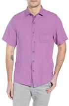 Men's Tommy Bahama Seaspray Breezer Regular Fit Linen Sport Shirt, Size - Purple