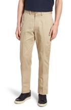 Men's Bills Khakis M3 Straight Fit Vintage Twill Flat Front Pants X 32 - Beige