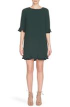 Women's Cece 'kate' Ruffle Hem Shift Dress - Green
