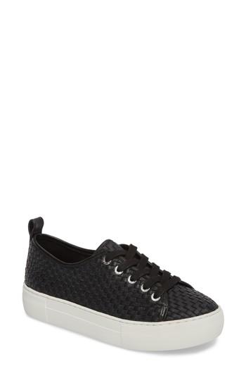 Women's Jslides Artsy Woven Platform Sneaker M - Black