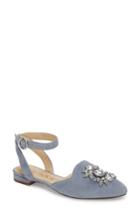 Women's Sole Society Pearla Ankle Strap Flat .5 M - Blue