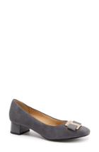 Women's Trotters 'louise' Block Heel Pump M - Grey