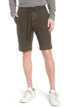 Men's James Perse Compact Stretch Cotton Shorts (s) - Green