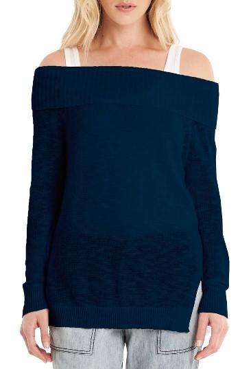 Women's Michael Stars Off The Shoulder Sweater - Blue