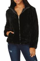Women's Dorothy Perkins Crop Faux Fur Jacket Us / 10 Uk - Black