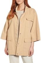 Women's Eileen Fisher Organic Cotton & Hemp Jacket, Size - White