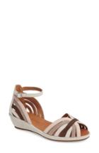 Women's Gentle Souls 'leah' Peep Toe Wedge Sandal .5 M - Beige