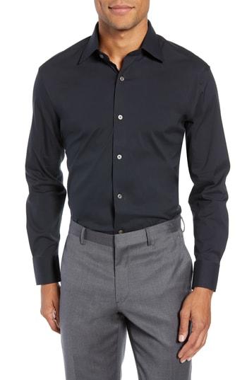Men's Bonobos Jetsetter Slim Fit Solid Dress Shirt .5 32 - Black