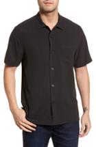 Men's Tommy Bahama Catalina Twill Sport Shirt, Size - Black