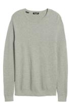Men's Selected Homme Martin Regular Fit Crewneck Sweater, Size - Grey
