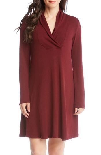 Women's Karen Kane Taylor Surplice Neck Swing Dress - Red