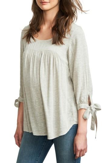 Women's Maternal America Babydoll Maternity Top - Grey