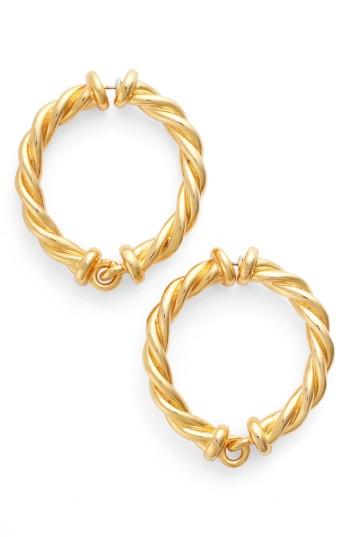 Women's Oscar De La Renta Twisted Rope Hoop Earrings