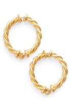 Women's Oscar De La Renta Twisted Rope Hoop Earrings