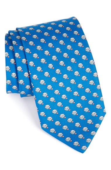 Men's Salvatore Ferragamo Owl Print Silk Tie