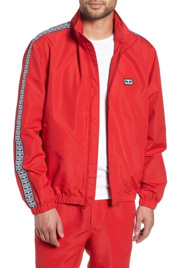 Men's Obey Eyes Lightweight Jacket - Red