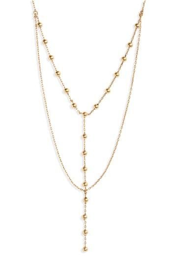Women's Madewell Sphere Layered Lariat Necklace
