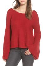 Women's Bp. Flare Sleeve Sweater, Size - Red