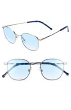 Women's Colors In Optics Sammy 49mm Round Sunglasses - Silver/ Blue