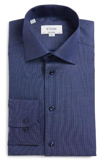 Men's Eton Trim Fit Solid Dress Shirt .5 - Blue