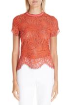 Women's Proenza Schouler Scalloped Stretch Lace Top - Orange