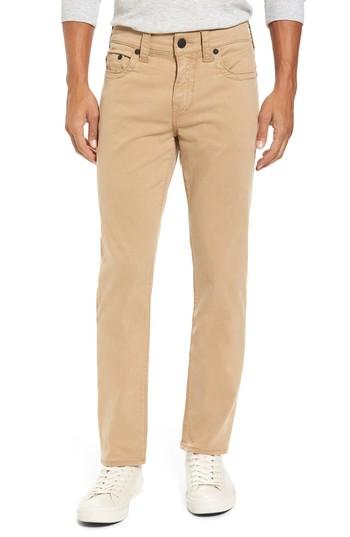 Men's True Religion Brand Jeans Geno Straight Leg Jeans - Brown