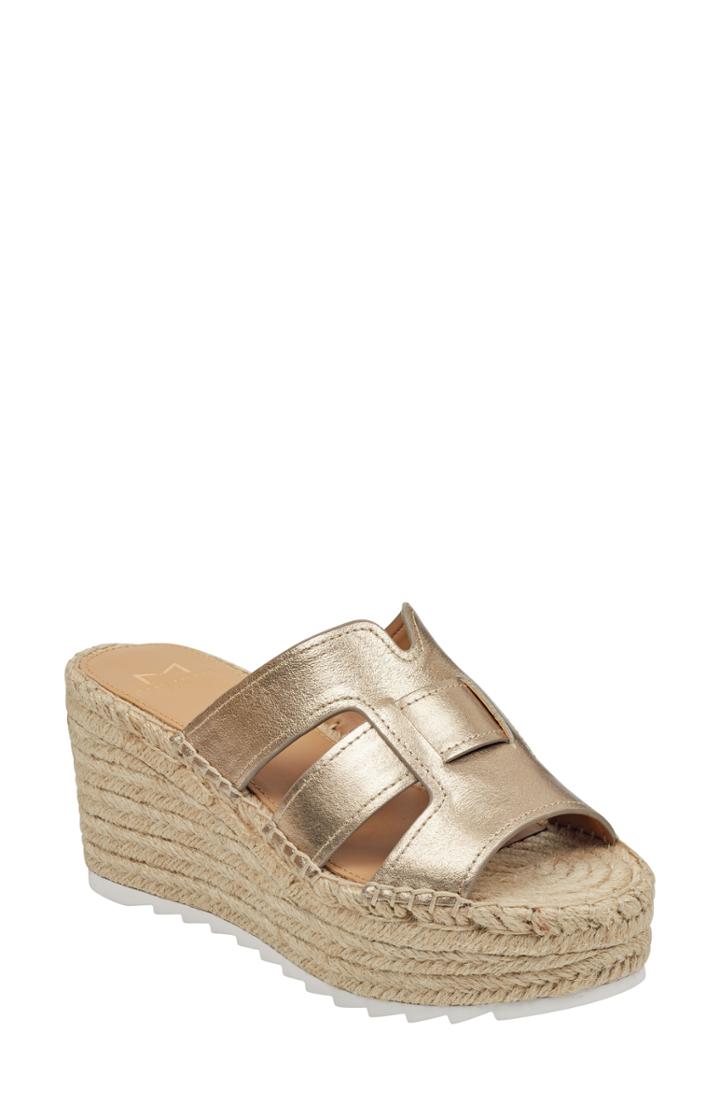 Women's Marc Fisher Ltd Robbyn Espadrille Wedge Sandal M - Metallic