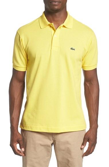 Men's Lacoste 'l1212' Pique Polo (l) - Yellow