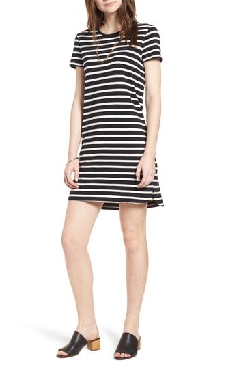 Women's Madewell Stripe T-shirt Dress - Black