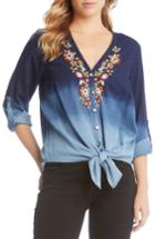Women's Kane Kane Embroidered Ombre Top