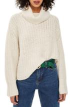 Women's Topshop Chunky Roll Sweater Us (fits Like 0-2) - Ivory