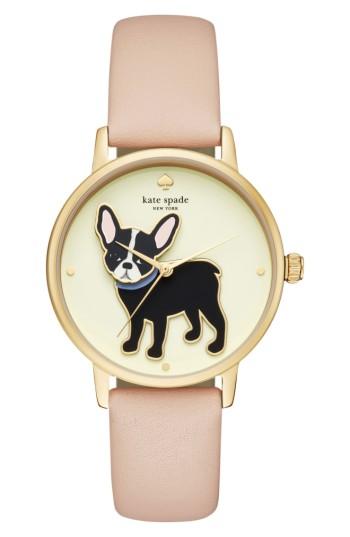 Women's Kate Spade New York Grand Metro Antoine Leather Strap Watch, 38mm