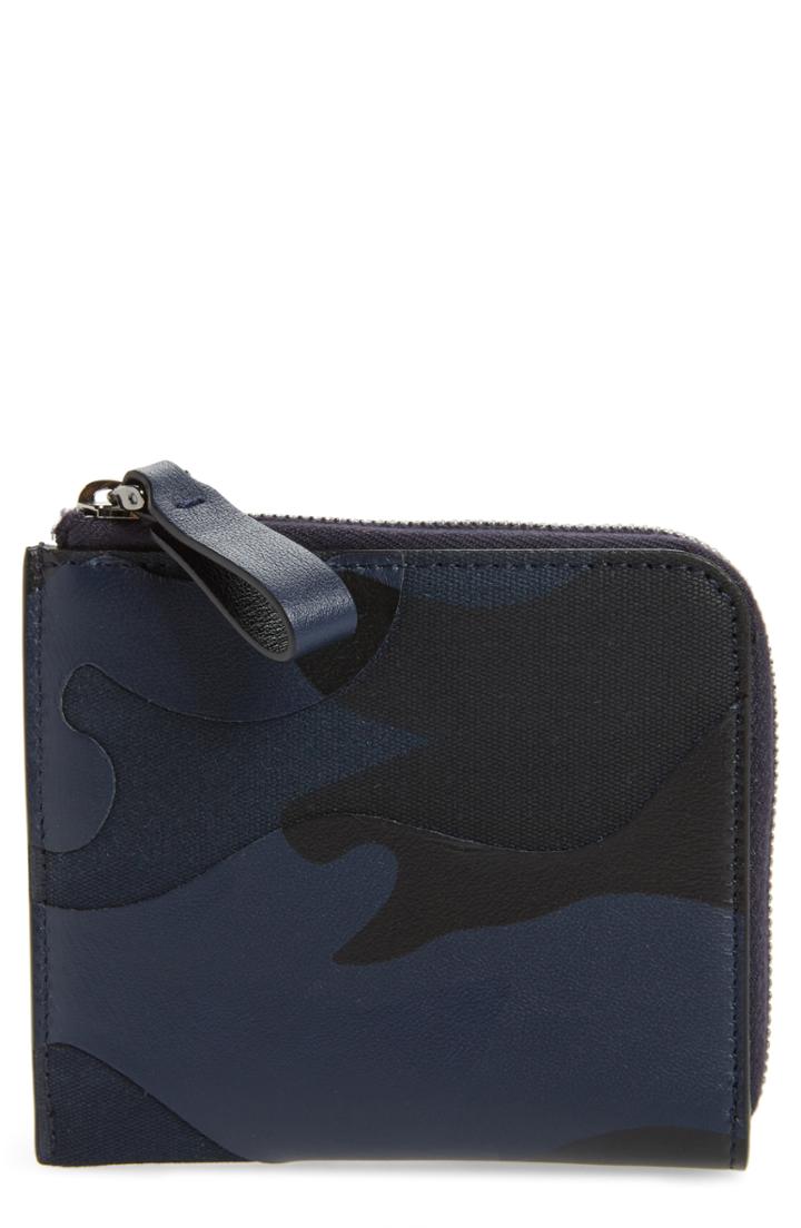 Men's Valentino Garavani Camo Zip Wallet -