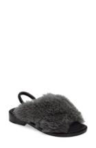 Women's Robert Clergerie Bloss Genuine Fur Sandal Us / 38.5eu - Grey
